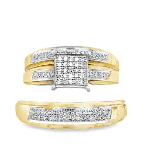 Diamond Wedding Trio Set