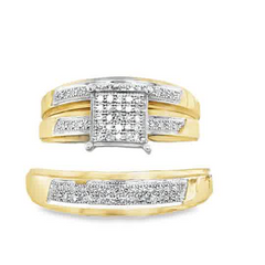 Diamond Wedding Trio Set