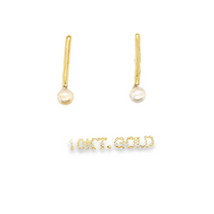 Gold Stud Earrings Broquele