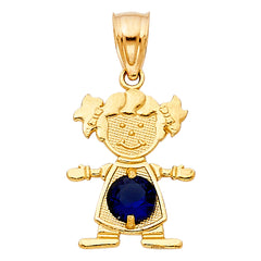 10KT GIRL SEPTEMBER CHARM FOR MOM