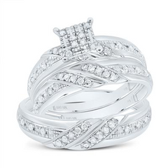 Diamond Wedding Trio Set