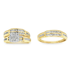 10KY YELLOW GOLD 1.0CT DIAMOND TRIO