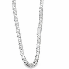 6.5MM SILVER CHINO LINK CHAIN 24IN LONG