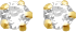 10KT Yellow Gold CZ Stud Earrings