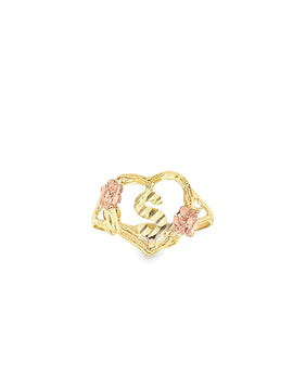 10KT S Initial Fashion Ring Size 7.5