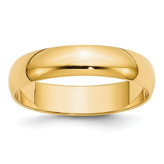10KT Yellow Gold Polished 5mm Band Size 7
