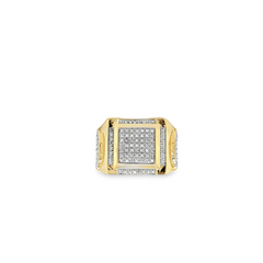 10KT YELLOW GOLD 0.25CT DIAMOND MEN'S RING