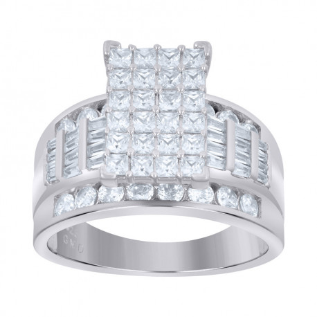 925 Sterling Silver Cubic Zirconia Cindy Ring Size 6