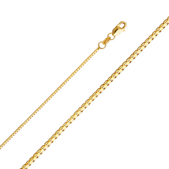 10KT Yellow Gold 1.0MM Solid Box Chain 18 inches