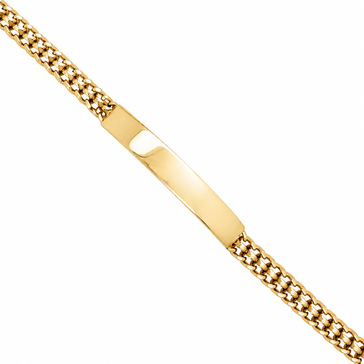 10KT Gold 5.5MM Petatillo Bracelet 7 Inches Free Engraving