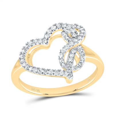 1/4CTW-DIAMOND FASHION INFINITY HEART RING