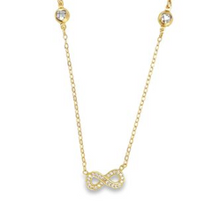 10KT Yellow Gold Infinity Necklace 19+2