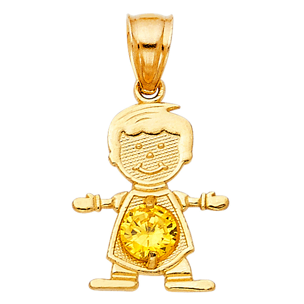 10KT BOY NOVEMBER CHARM FOR MOM