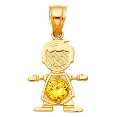 10KT BOY NOVEMBER CHARM FOR MOM