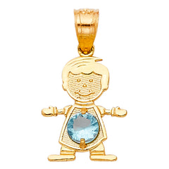 10KT BOY MARCH CHARM FOR MOM