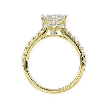2 1/2CT Certified Lab-Created ROUND/PRINCESS ENGAGEMENT RING IN 14KT Y