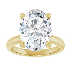 6.27CTTW Certified Lab-Created Oval Diamond Hidden Halo Solitaire Enga