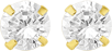 10KT Gold 4MM CZ Stud Earrings with Screwback