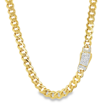 10KT Yellow Gold 6mm Miami Cuban Monaco Chain 22