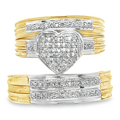 Diamond Wedding Trio Set