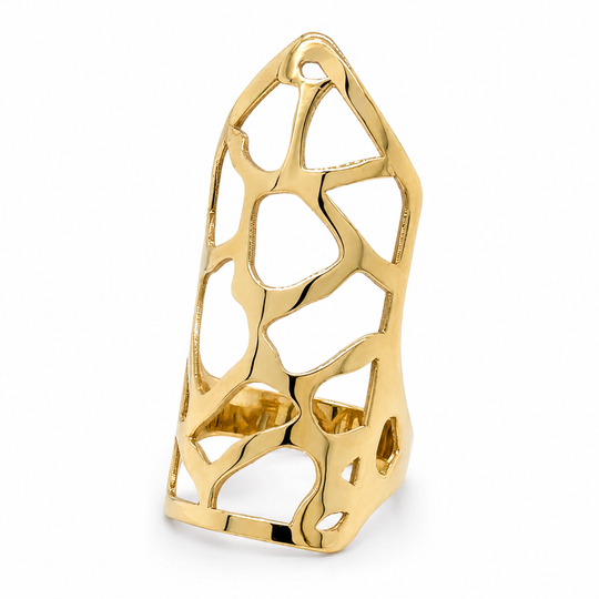 Aura Statement Ring | 10KT Gold | 40mm Openwork Fashion Ring