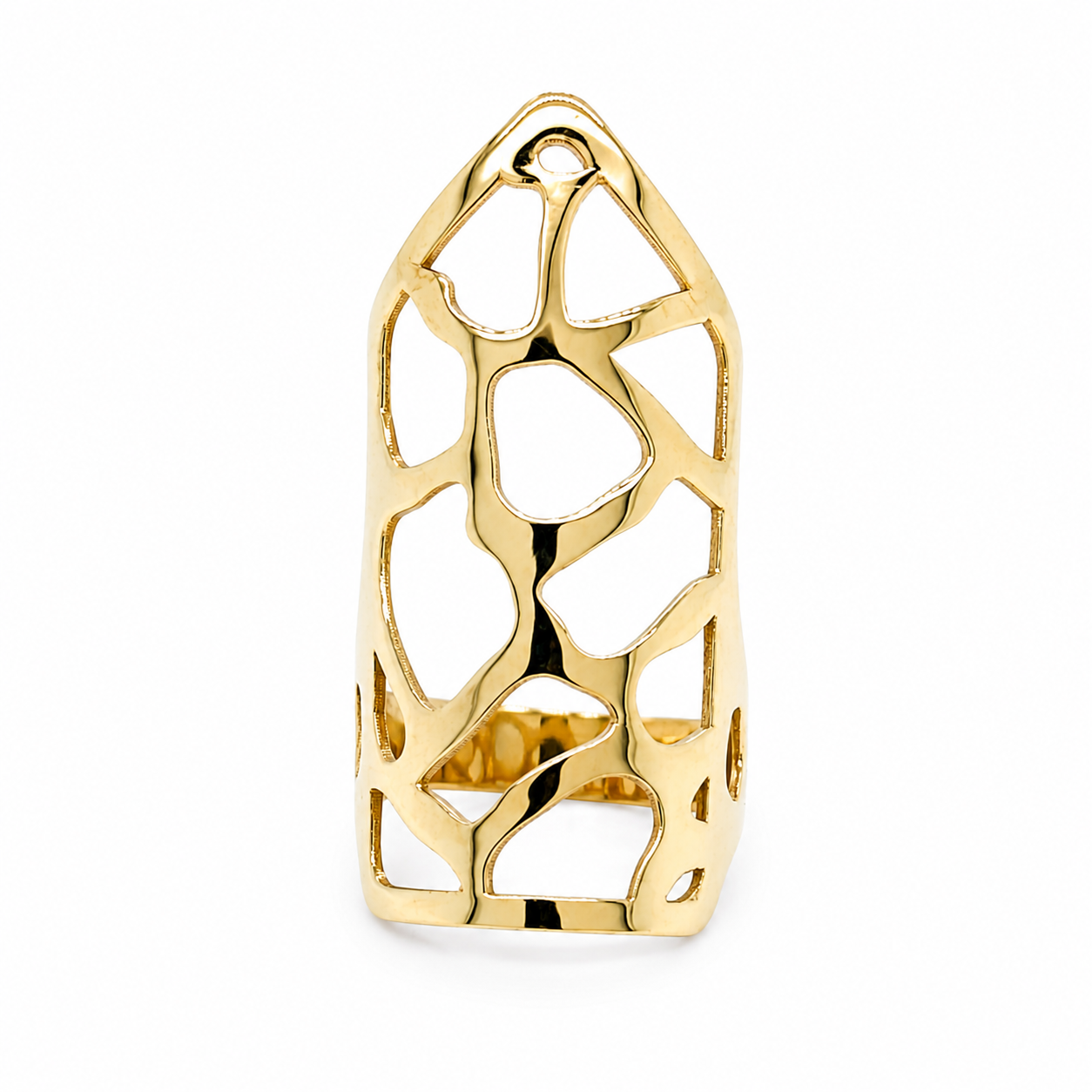 Aura Statement Ring | 10KT Gold | 40mm Openwork Fashion Ring