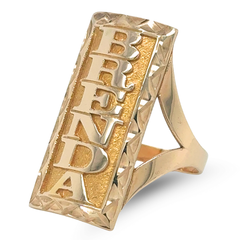 10KT Gold Name Ring
