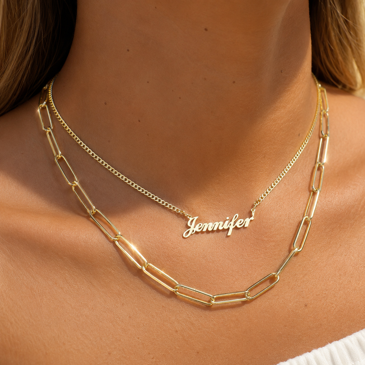 Personalized Name Necklace in 10KT Gold/Cadena de Oro 10KT Personalizada con Nombre
