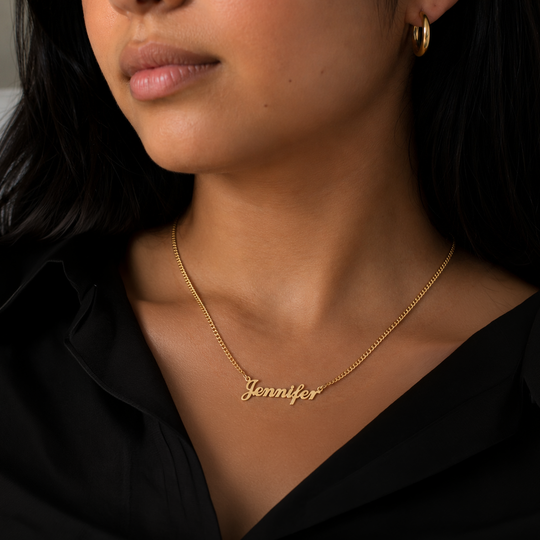 Personalized Name Necklace in 10KT Gold/Cadena de Oro 10KT Personalizada con Nombre
