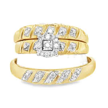 Diamond Wedding Trio Set