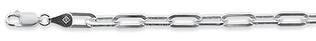 090 3.8MM Square Forzatina Chain .925 Solid Sterling Silver