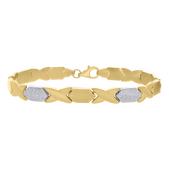 10kt Yellow Gold Womens Xoxo Bracelet Size 7 Inches
