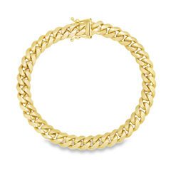10KT Yellow Gold 9mm Solid Miami Cuban Bracelet 8