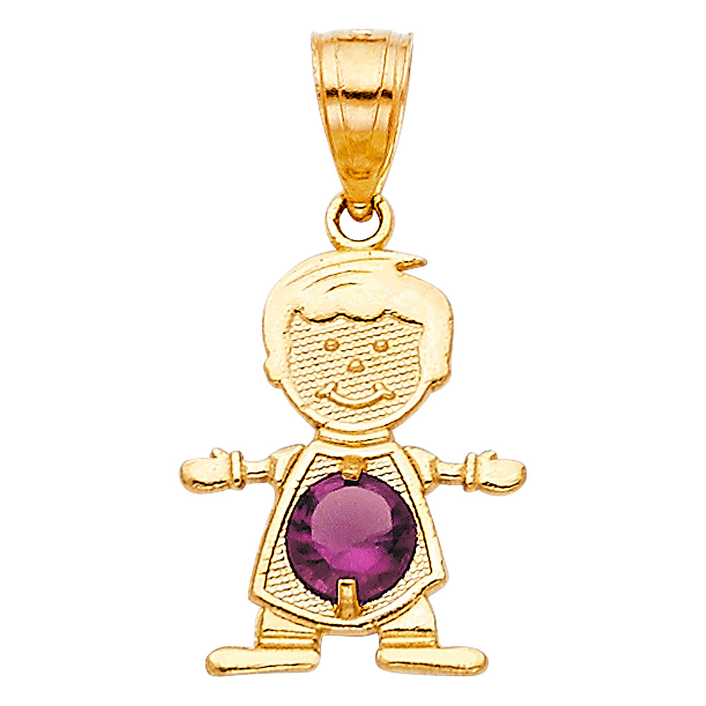 10KT BOY JUNE CHARM FOR MOM