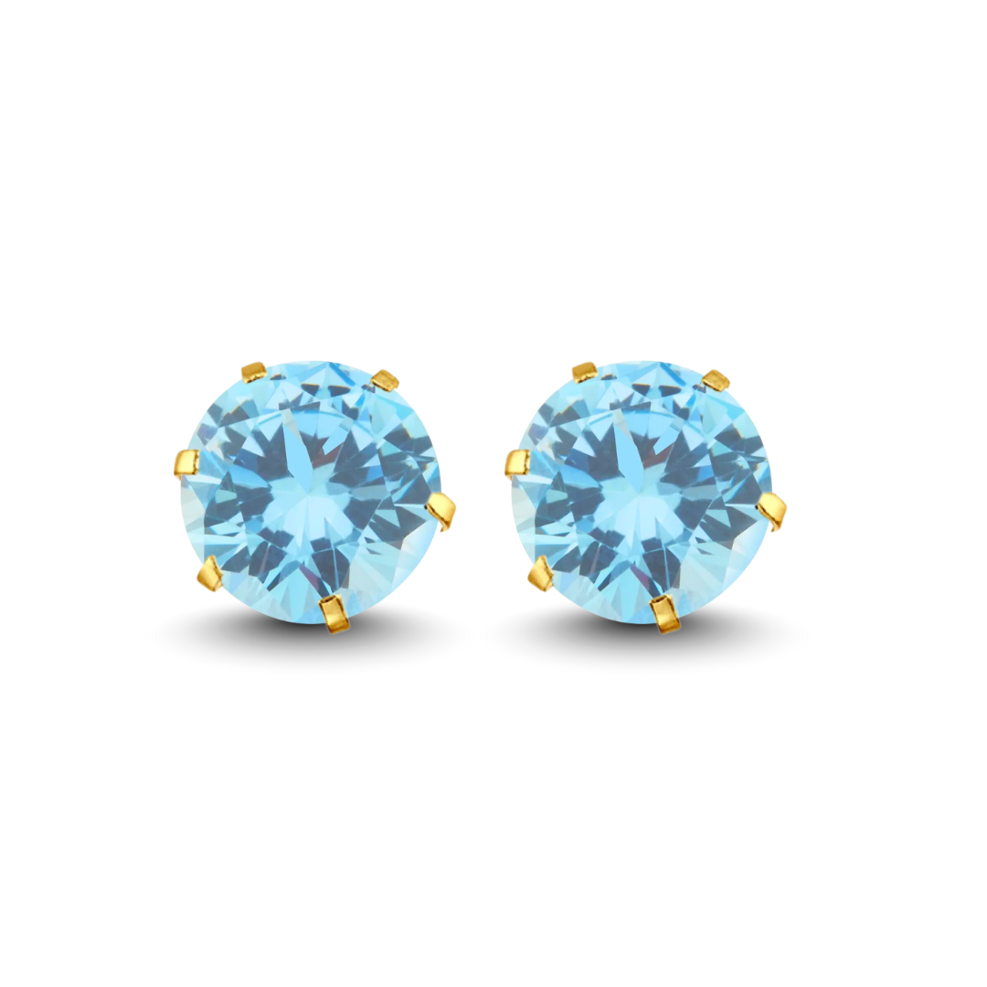 Gold Stud Earrings Broquele