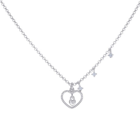 Silver Necklaces with Charm