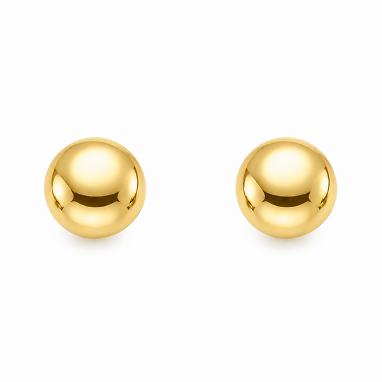 10KT Gold 3.5MM Ball Stud Screwback Earrings