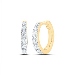 1/6CTW-DIA CN GIFT HOOP EARRING