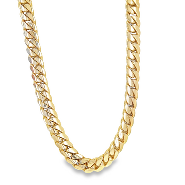 10KT Gold 8MM Solid Miami Cuban Chain 24