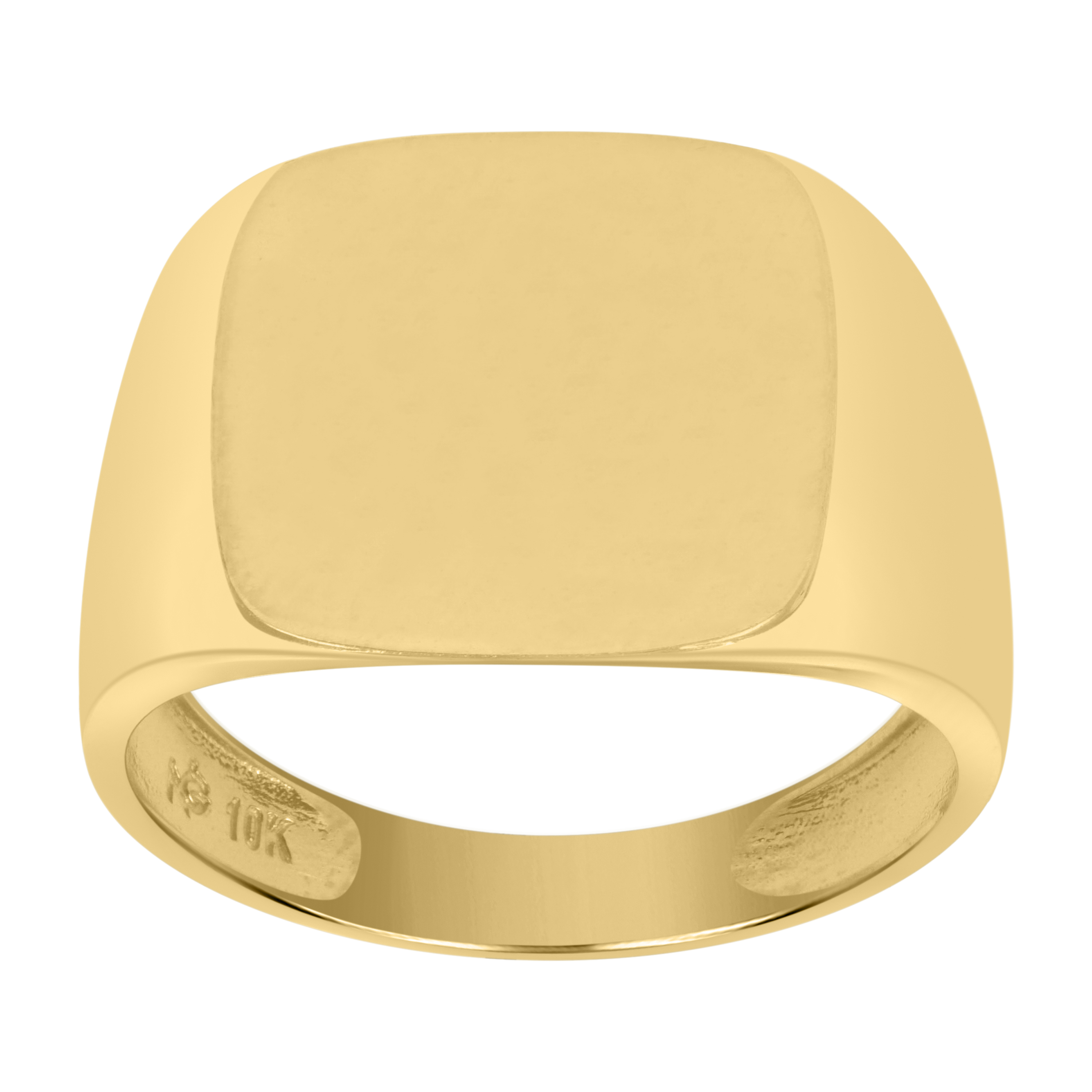 10kt Yellow Gold Mens Square Head Signet Ring