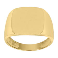 10kt Yellow Gold Mens Square Head Signet Ring