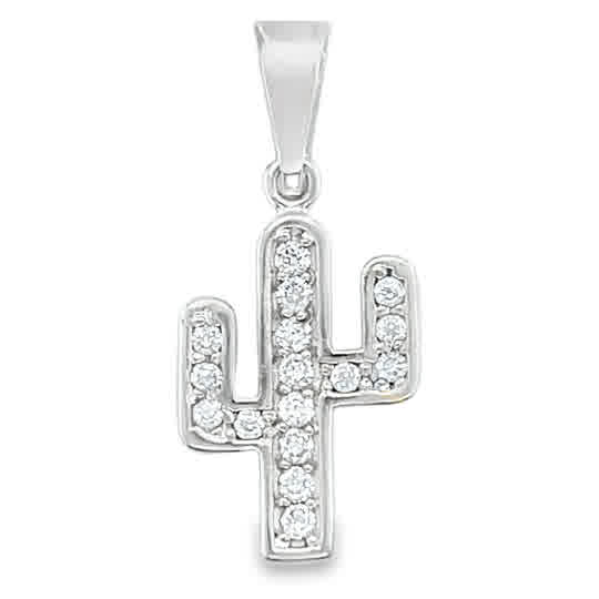 Sterling Silver Women's CZ Charm