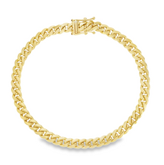10KT Gold 5MM Solid Miami Cuban Bracelet 8