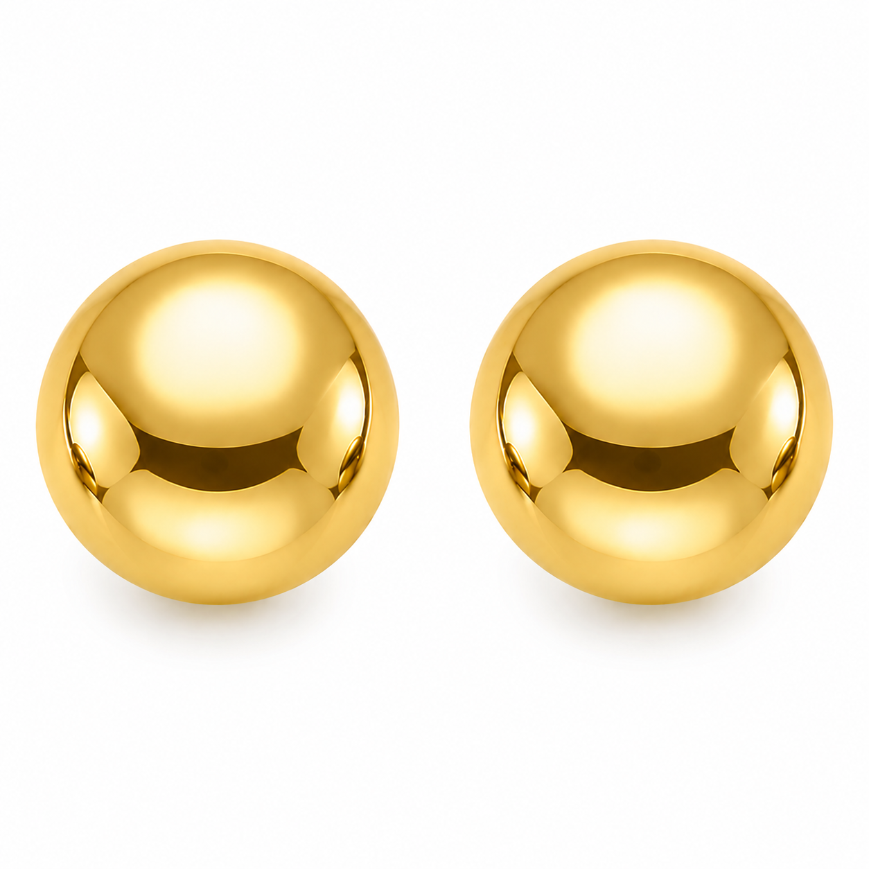 10KT Gold 7MM Ball Stud Screwback Earrings