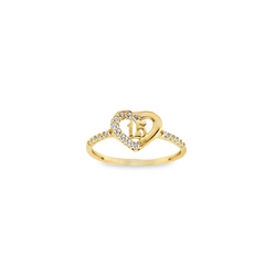 Gold Fashion Rings-Quinceanera