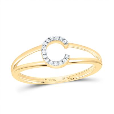 1/20CTW-DIA NK GIFT INITIAL "C" LADIES RING