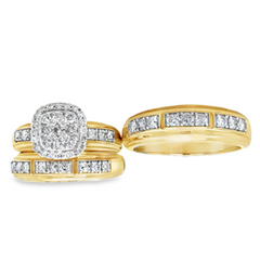 Diamond Wedding Trio Set