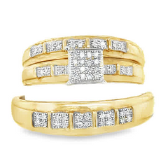 Diamond Wedding Trio Set