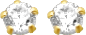 10KT Yellow Gold CZ Stud Earrings