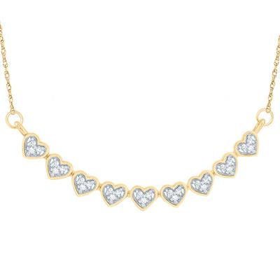 1/10CTW-DIA CN HEART NECKLACE (18 INCH)